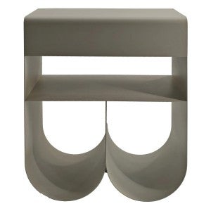 Orviano Iron Side Table, Almond Milk