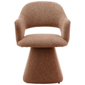 Samantha Fabric Swivel Dining Armchair, Old Rose Pink