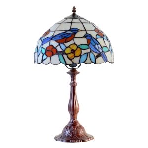 Tori Bluebird Tiffany Style Stained Glass Table Lamp