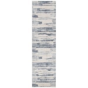 Toscana Watercolour Modern Runner Rug, 300x80cm, Blue