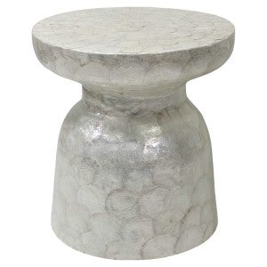 Amalfi Mother Of Pearl Inlaid Round Side Table