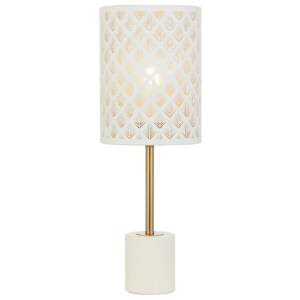 Valtor Iron Table Lamp, White / Antique Gold