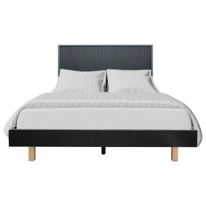 Harlington Wooden Platform Bed, Queen, Black