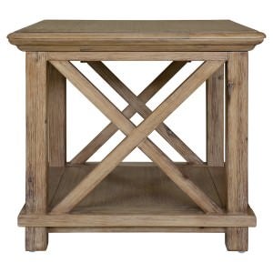 Creighton Acacia Timber Square Lamp Table
