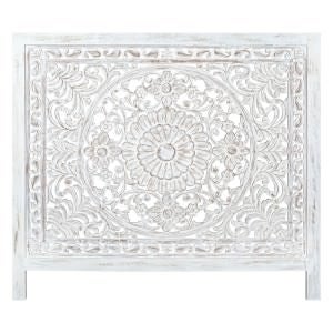 Orjane Handcrafted Mango Wood Bed Headhoard, Queen