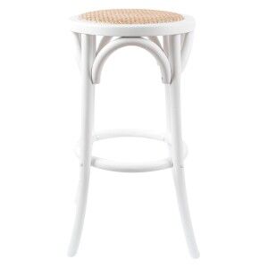 Salhouse Birch Timber Round Counter Stool, White