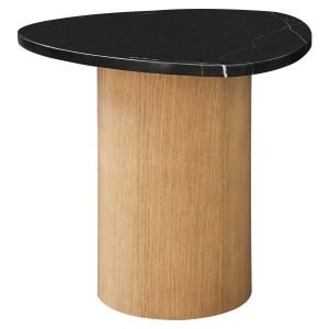 Fremont Marble Topped Wooden Side Table