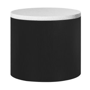 Hayden Marble Topped Wooden Round Side Table