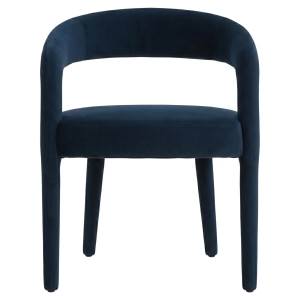 Malik Velvet Fabric Dining Chair, Indigo