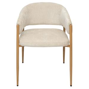 Valto Fabric & Metal Carver Dining Chair