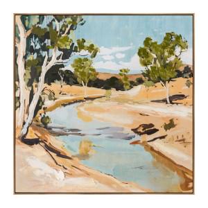 "Creek" Framed Canvas Wall Art Painting, Type B, 82cm