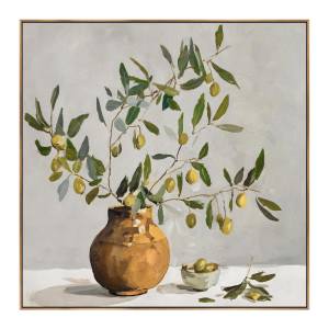 "Olive Pot" Framed Canvas Wall Art Painting, Type A, 82cm
