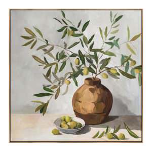 "Olive Pot" Framed Canvas Wall Art Painting, Type B, 82cm