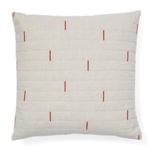 Corin Cotton Linen Scatter Cushion Cover, Red Embroidery