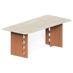 Muko Sintered Stone Top American Cherrywood Dining Table, 180cm