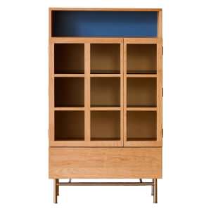 Muko American Cherrywood 2 Door Display Cabinet with LED Light