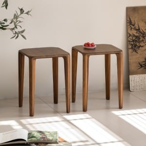 Asania American Walnut Timber Dining Stool