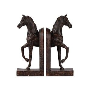Breton Horse Bookend Set, Brown