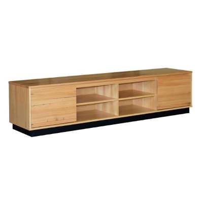 Ivy Hardwood Timber 2 Door TV Unit, 220cm