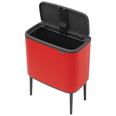 Brabantia BO Touch Waste Bin, 36 Litre, Passion Red