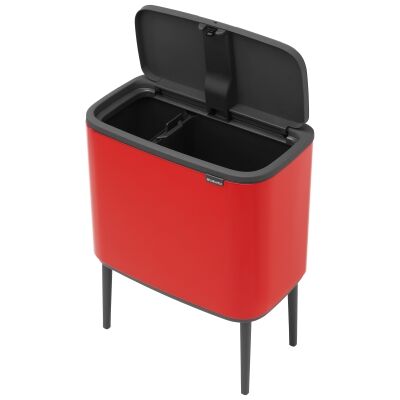 Brabantia BO Touch Waste Bin, 11/23 Litre, Passion Red