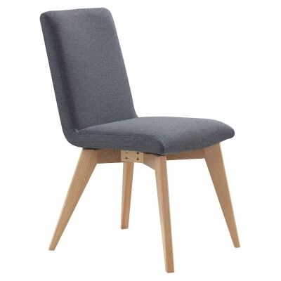 Royce Fabric Dining Chair, Grey / Natural