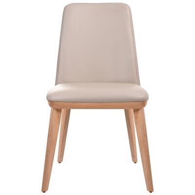 Benato Leather Dining Chair, Light Mocha / Natural