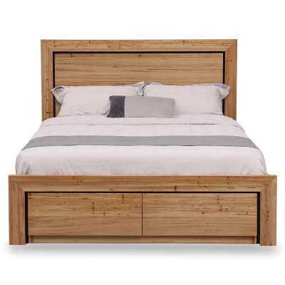 Brooks Wormy Chestnut Timber Bed, Queen