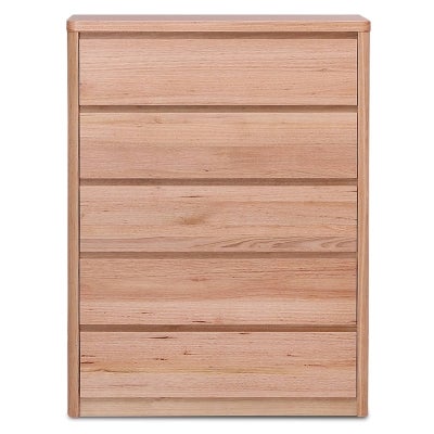Luca Tasmanian Oak Timber 5 Drawer Tallboy