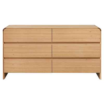 Mira Tasmanian Oak Timber 6 Drawer Dresser