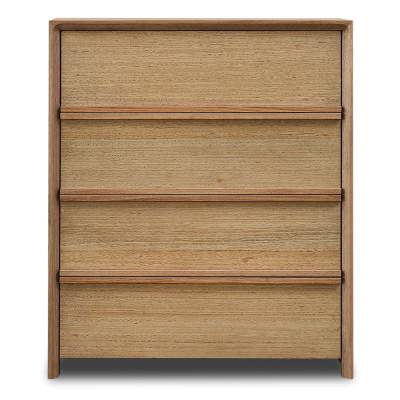 Owen Tasmanian Oak Timber 4 Drawer Tallboy