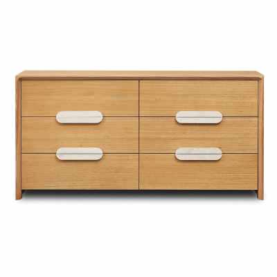 Milos Tasmanian Oak Timber 6 Drawer Dresser