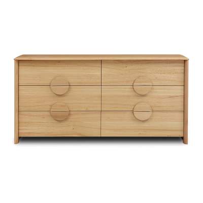 Indi Tasmanian Oak Timber 6 Drawer Dresser