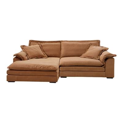 Belvoir Fabric Modular Corner Sofa, 3 Seater with LHF Chaise, Camel