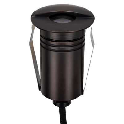 Emit IP67 Exterior LED Inground Light, Eyelid, 2.5W, CCT, Antique Brass