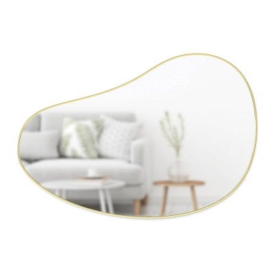 Umbra Hubba Pebble Wall Mirror, 90cm, Brass