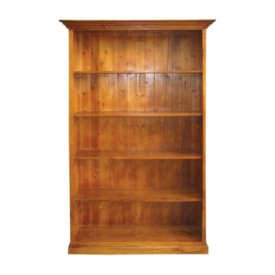 LA New Zealand Pine Timber Bookcase, 120cm, Blackwood