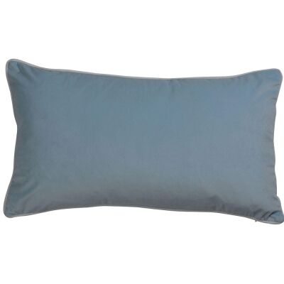 Rodeo Velvet Lumbar Cushion Cover, Pale Blue