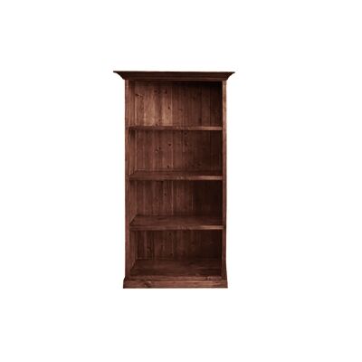 LA New Zealand Pine Timber Bookcase, 90cm, Walnut