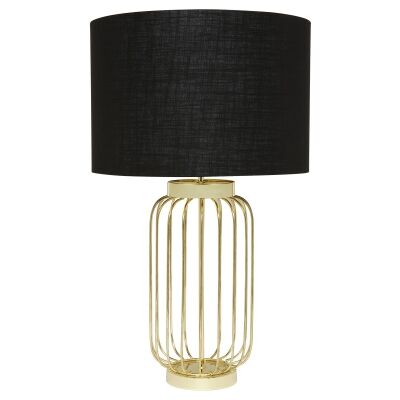 Cleo Metal Wire Base Table Lamp, Gold