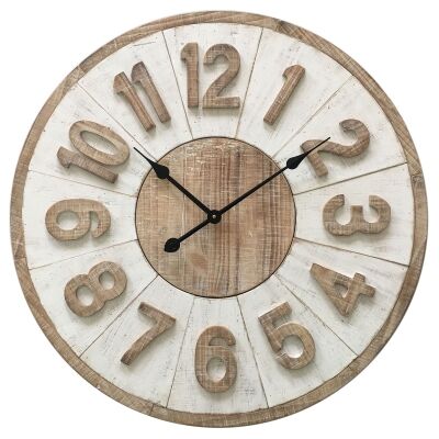 Marcel Wooden Round Wall Clock, 70cm