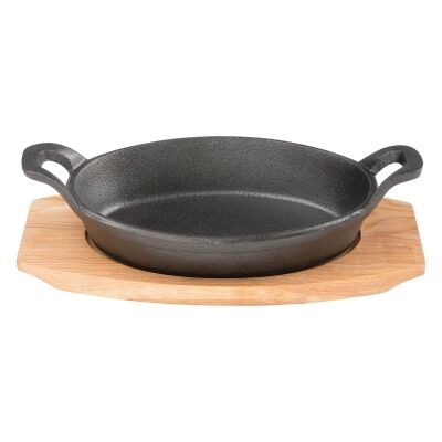 Pyrolux Pyrocast 15.5cm Oval Gratin with Maple Tray