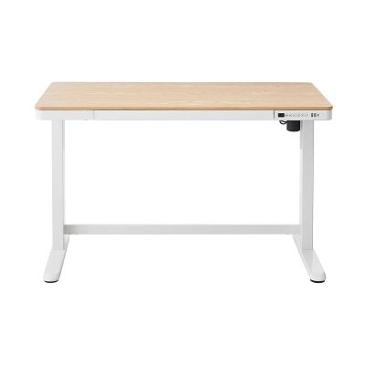 STA NE02 Electric Standing Desk, 120cm, Ashwood / White