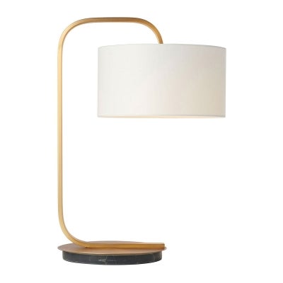 Cordell Marble & Metal Base Table Lamp, Brass