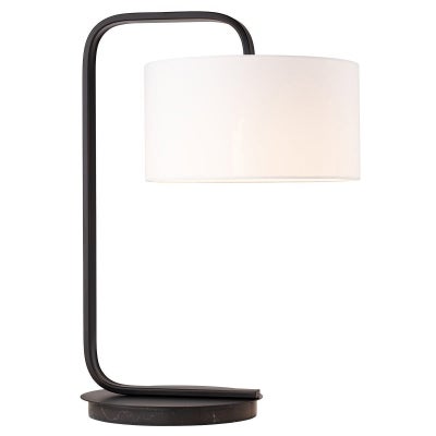 Cordell Marble & Metal Base Table Lamp, Black