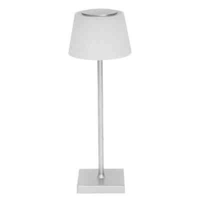 Tate Rechargeable LED Touch Lamp, Silver