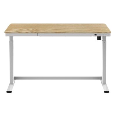 STA NE02 Electric Standing Desk, 140cm, Ashwood / White