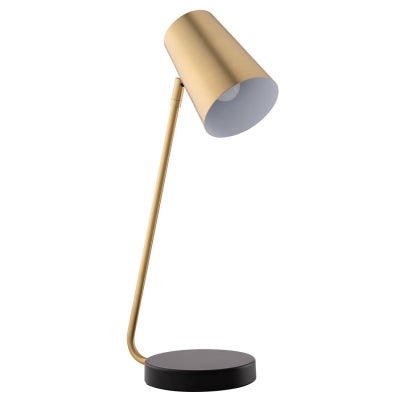 Arlen Metal Adjustable Desk Lamp, Brass