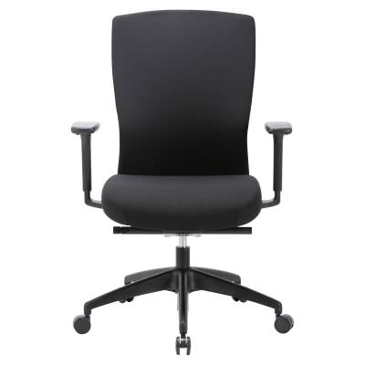 Buro Mentor Fabric Office Chair with Arms, Nylon Base, Black
