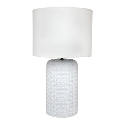Patronga Ceramic Base Table Lamp, White